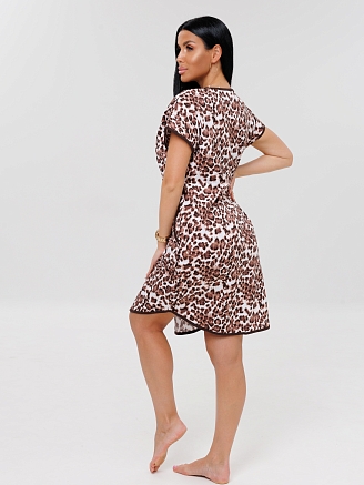 Женский халат Х-154(К) / Шоколадный (леопард)