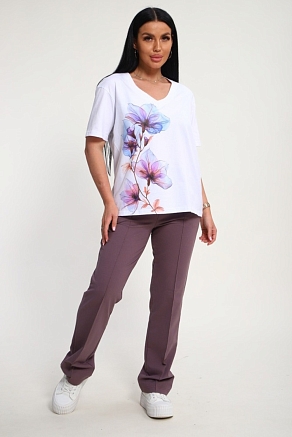 Женский костюм 19138 / корица