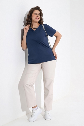 Женская футболка Базис-5 / индиго