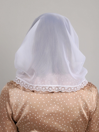 Платок женский для храма арт. PLG91 / Белый