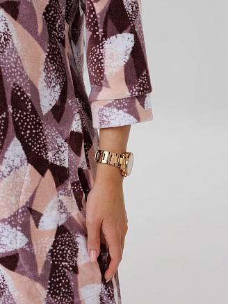 Женский халат Х-80(В) / Капучино (узоры)