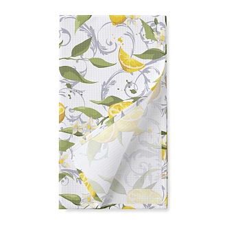 Полотенце кухонное вафельное "Самойловский Текстиль" / Лимонная эстетика