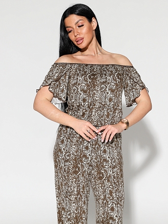 Женский комбинезон с брюками 2191/3 / Коричневый