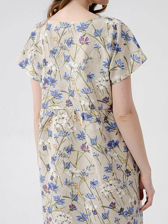 Женское платье "Кострома 2" 1921-П/л / Синий (василек)