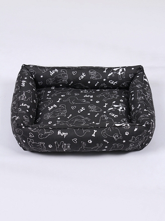 Лежанка для животных мелких пород арт. LDZ / Черный + черный