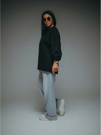 Женский свитшот Символ / Черный