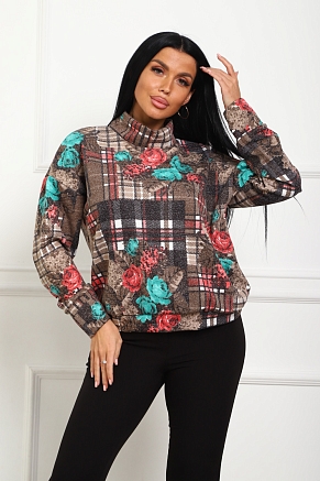 Женский джемпер 20689 / коричневый