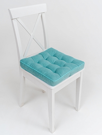 Подушка на стул с бортом / Бирюзовый