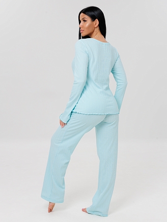 Женская пижама П-104(Фул) / Голубой