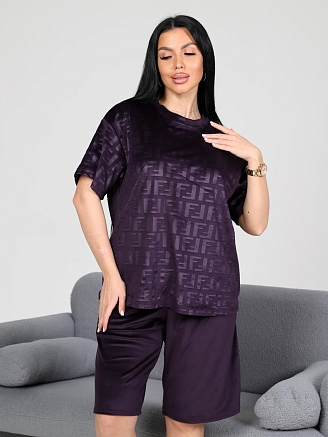 Женский костюм Чиэра-Жаккард / сливовый