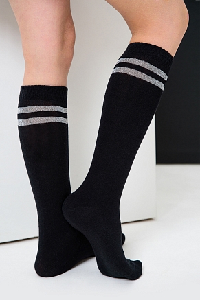 Детские гольфы Люрекс (набор 2 пары) / черный