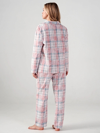 Женская пижама "Добрый вечер" 2163-Ф / Розово-голубой