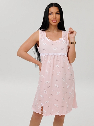 Женская сорочка Сор-15(К) / Персиковый (цветы)