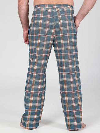 Мужские брюки БК-1439 / Оранжевая клетка