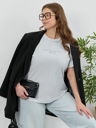 Женская футболка Соло Ф-136 / серый меланж