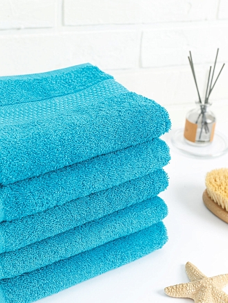 Полотенце махровое г/к Узбекистан 460 гр/м2 / 504-сине-зеленый