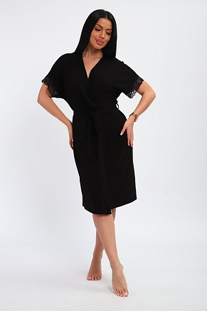 Женский халат вискоза Венера / Черный
