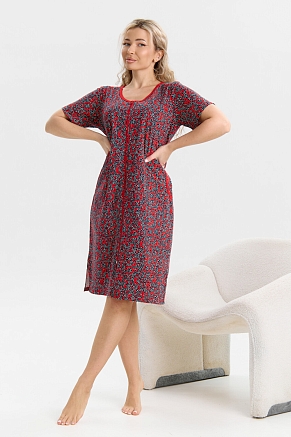 Женский халат 37000 / сине-красный