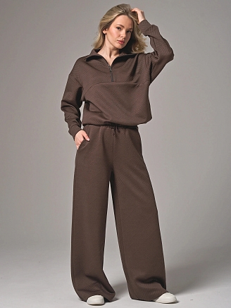 Женский костюм "Жаккард" 2450-Жак / Коричневый