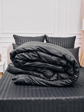 Пододеяльник микрофибра страйп / Серый