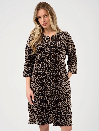 Женский халат "Сафари" (молния) 2426-В / Коричневый