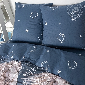 Постельное бельё поплин De Luxe Пегас