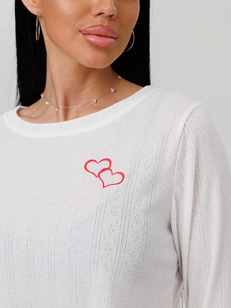 Женская пижама П-105(Трн риб) / Молочный