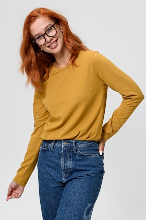 Женский лонгслив 14436/1 / горчичный