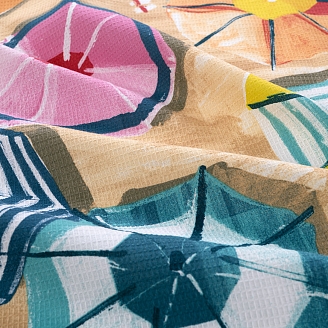 Полотенце банное вафельное полотно / Зонтики 1