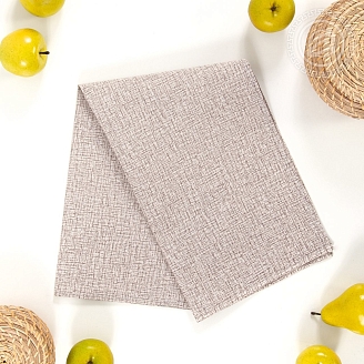 Полотенце кухонное рогожка / Лён капучино