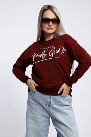 Женская толстовка 80048 / бордовый