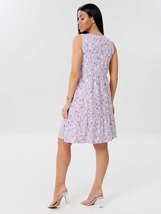 Женский сарафан С-82(К) / Лиловый (цветы)