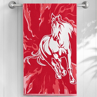 Полотенце махровое "Волшебная Ночь" / Огненный конь