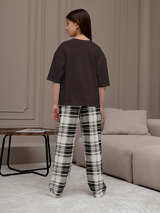 Детский костюм для девочки Мишель-1 КД-390 / коричневый