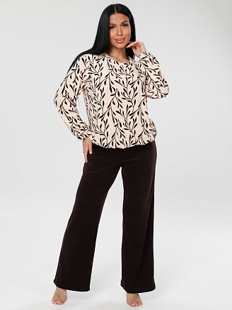 Женский костюм К-212(М) / Бежевый (веточки)