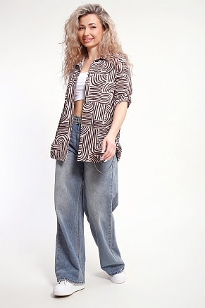 Женская рубашка 37010 / бежевый