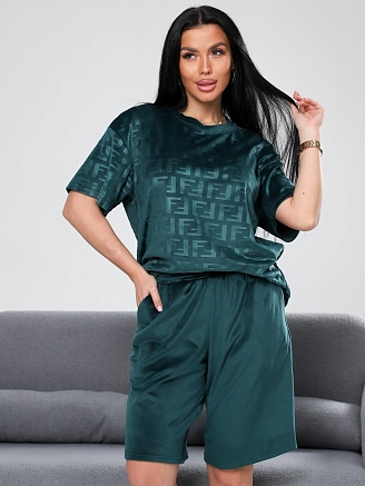 Женский костюм Чиэра-Жаккард / изумруд