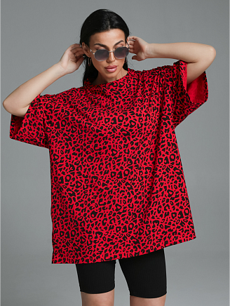 Женская футболка Ирбис / Красный