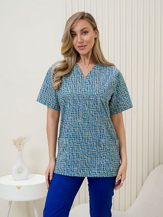 Рубашка медицинская женская М-201-13367 Поплин