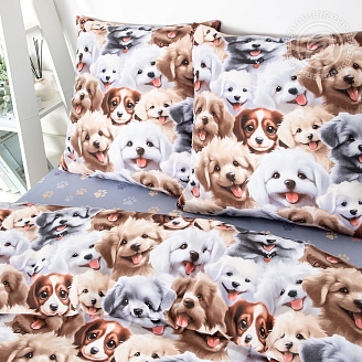 Постельное бельё поплин De Luxe Дружок