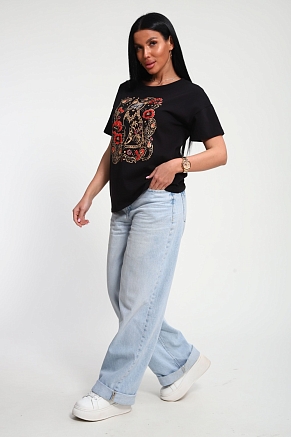 Женская футболка 85656 / черный