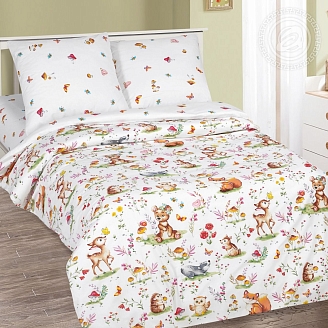 Детское постельное белье поплин арт.912 Лесные друзья