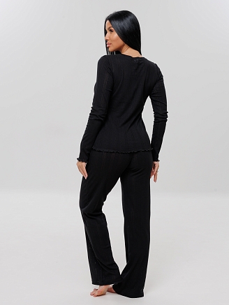 Женская пижама П-103(Риб) / Черный