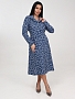Женское платье ПлК-325 / Белый лист на синем