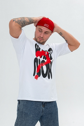 Мужская футболка 8507/1 / белый+what