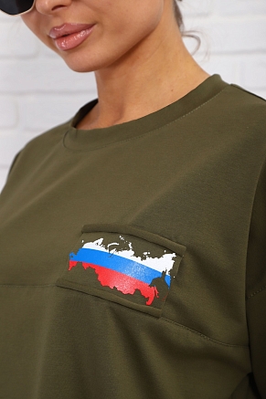 Женская футболка 84305 / хаки