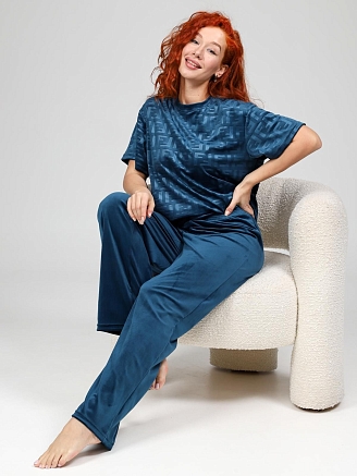 Женский костюм Элнора-Жаккард / петроль