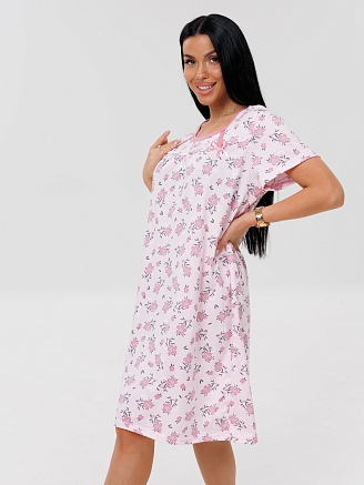 Женская сорочка Сор-67(К) / Розовый (цветы)