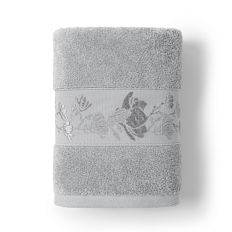 Полотенце махровое "Хорошо Дома" Магнолия / Серый