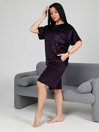 Женский костюм Чиэра-Жаккард / сливовый